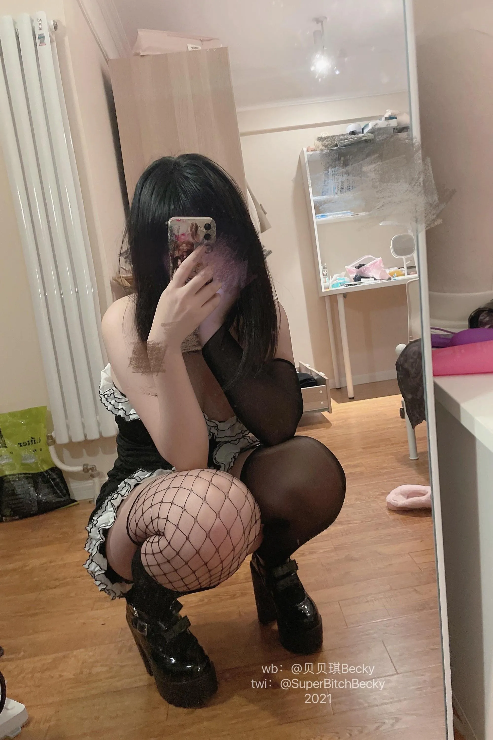 贝贝琪Becky – NO.019 对镜黑发辣妹 [105P]插图7